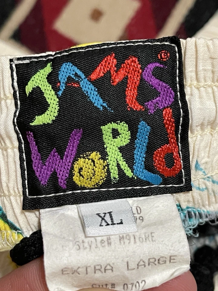 Pantalones Cortos de Playa Retro Jams World Surf Line Hawaii Años 90 XL Waikiki T44 Foto 4 de 4