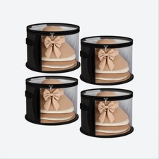 4 Pcs Oversized Clear Hat Storage , Cowboy Hat Organizer Bag for Closet, Fold...