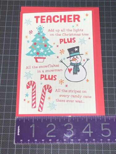Tarjeta de Navidad Hallmark For Teacher: Fin de año todas las gracias que mereces - Imagen 5 de 5