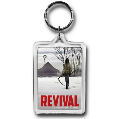 Revival Em Scythe Lucite Keychain Green