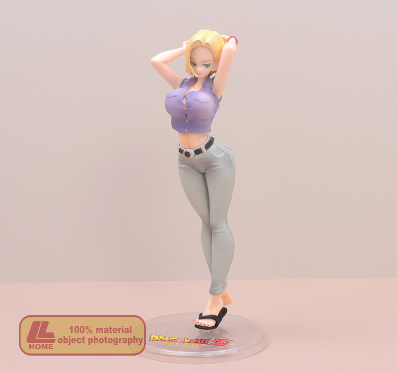 Anime dbz niños Z Super Android 18 Chica Caliente Linda Figura Estatua Muñeca Juguete Regalo