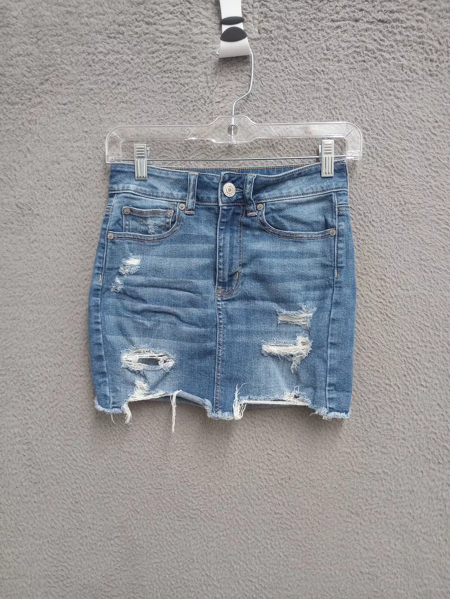 American eagle long jean cheap skirts