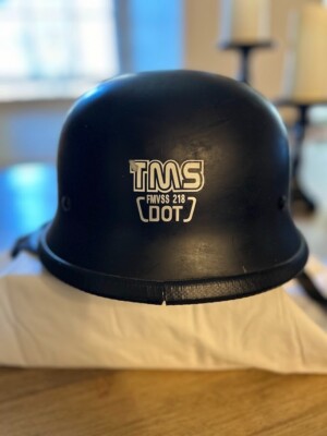 FMVSS 218 Matte Black Motorcycle Half Helmet DOT APPROVED HY-809 - SIZE SMALL