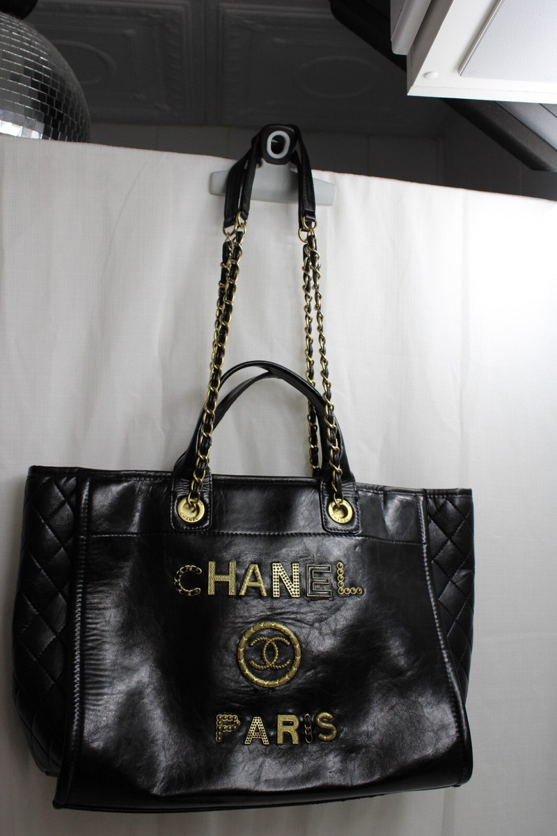 Chanel Handbag Bolso Negro Tipo Chanel XL Black Quilted Caviar