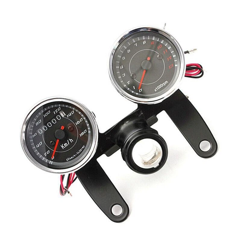 Medidor Doble Calibre Motocicleta Bicicletas LCD Digital Odómetro Tacómetro Velocímetro Foto 3 de 4