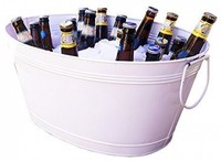 White Galvanized Beverage Tub Kitchen Dining Bar Accessories Outdoor Indoor Use on sale White Galvanized Beverage Tub Kitchen Dining Bar Accessories Outdoor Indoor Use on sale