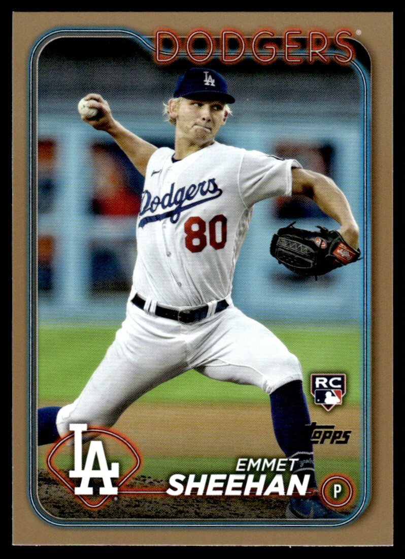 2024 Topps Series 1 Gold Emmet Sheehan Rookie 1590/2024 Los Angeles Dodgers #283