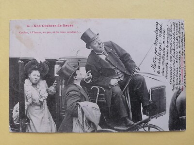 AK von 1908 UNSERE KUTSCHER von FIACRE an Madame La COMTESSE De LICHTERWELDE, Belgien