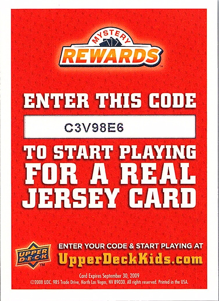 FILA Maglia Mystery Rewards 2008 Upper Deck #NNO (ROSSO) 3Row 4B (10)