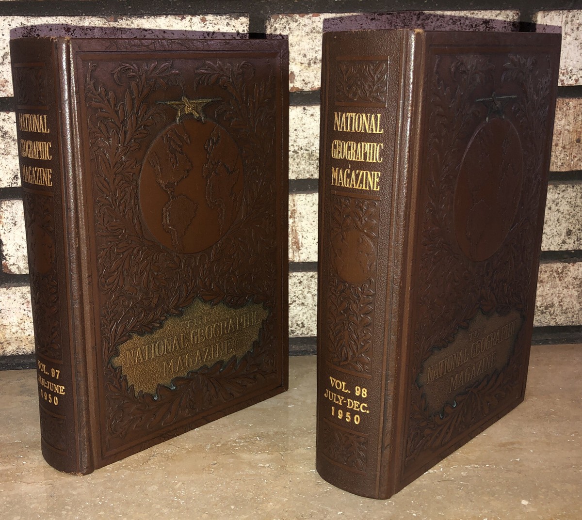 1950 NATIONAL GEOGRAPHIC MAGAZINE BOUND LIBRARY Collectors Volumes