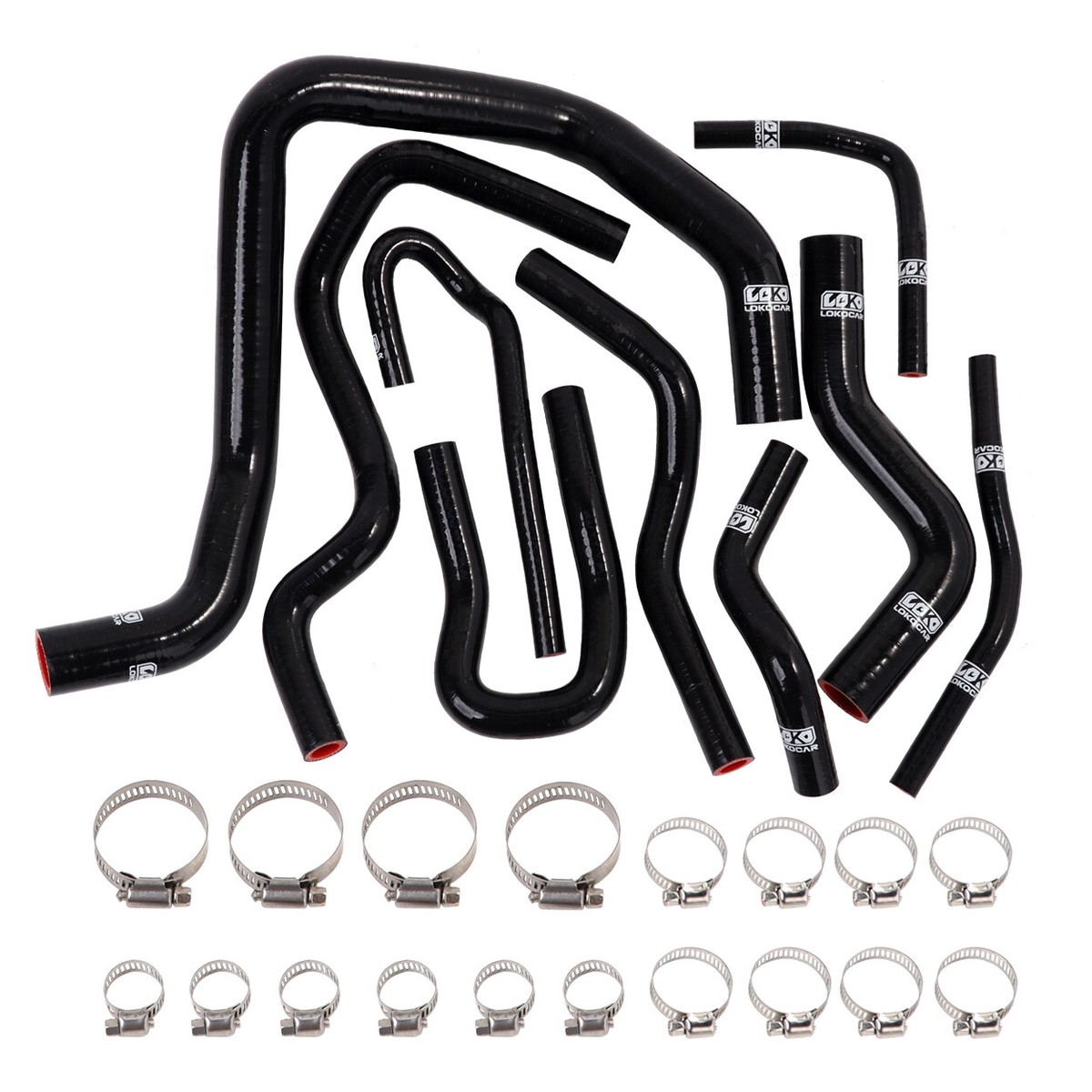 9-Piece Silicone Radiator & Heater Hose Kit For 1992-2000 Honda Civic (D15/D16 SOHC)