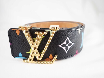 小物 LOUIS VUITTON BELT LOUIS VUITTON LV Initiales Logo Belt Monogram Multicolor