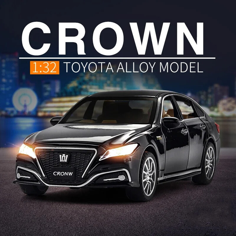 1:32 Toyota CROWN 2024 Diecast Car Model Simulation Sound