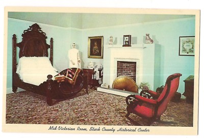Mid Victorian Room STARK COUNTY HISTORICAL CENTER CANTON Ohio Postcard OH 