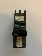 FEDERAL PACIFIC 40 AMP NC240 THIN TWO POLE 2P 40A 1" CIRCUIT BREAKER RED TESTED
