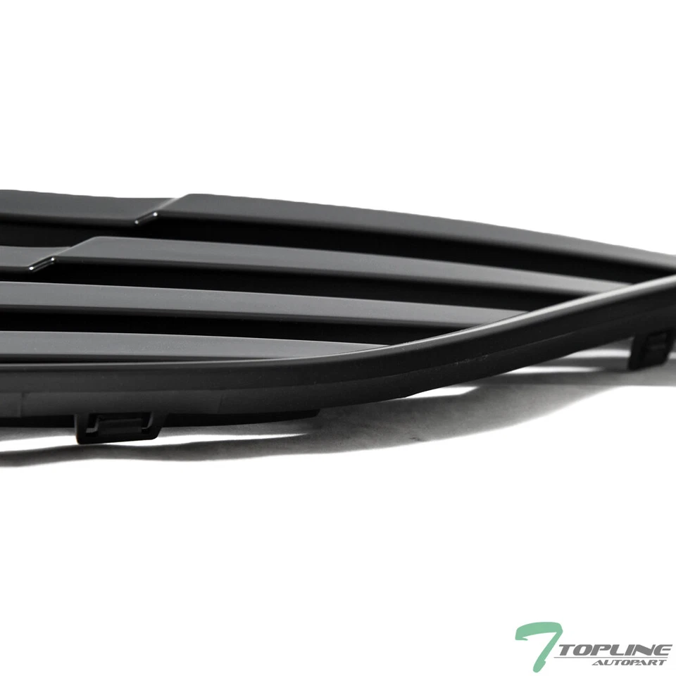 Topline For 2010-2013 Hyundai Sonata Horizontal Front Bumper Grille - Matte Blk - Image 3 of 4