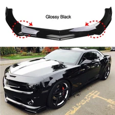 For Chevrolet Camaro SS Front Bumper Lip Spoiler Splitter Body Kit Glossy Black