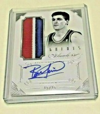 BILL LAIMBEER 2013 PANINI FLAWLESS 3CLR GAME USED JERSEY AUTO 15/25 SIGNED CARD