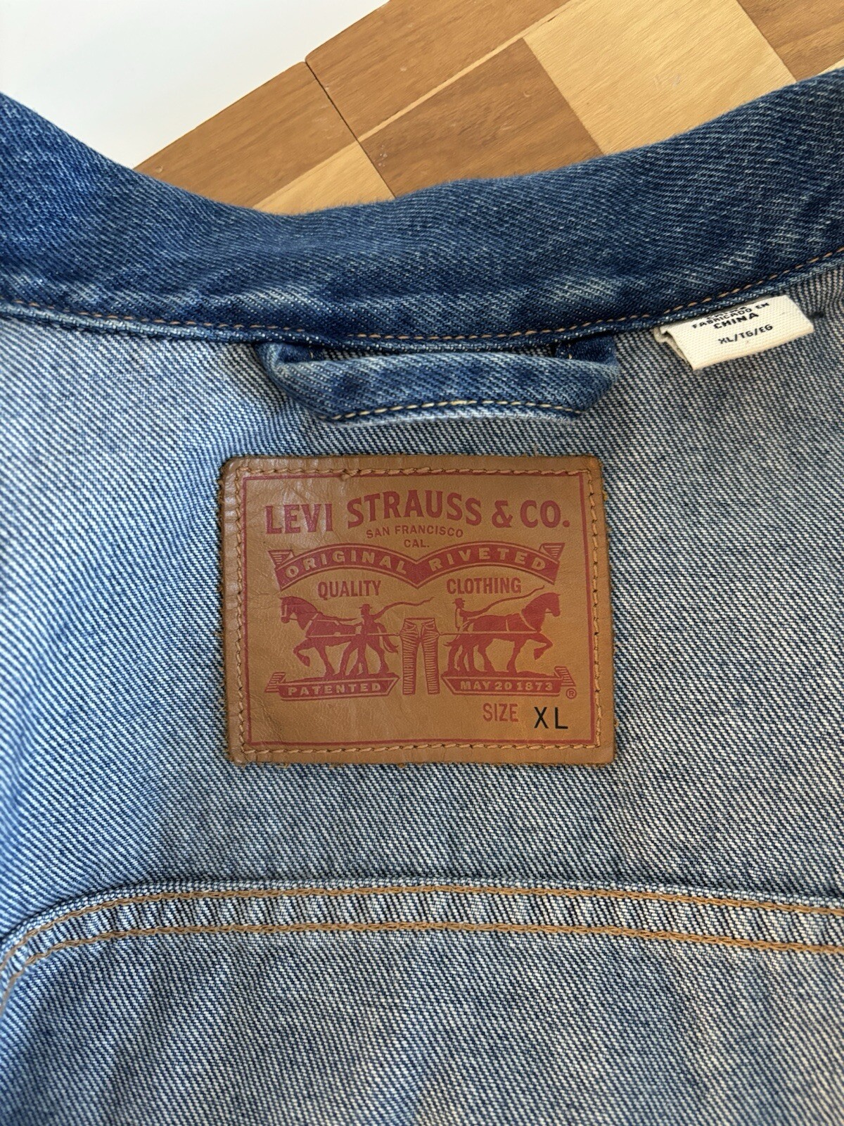 Vintage Men’s Levi’s Patchwork Denim Jacket. Ligh… - image 6