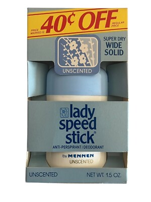 Vintage Lady Speed Stick Anti-Perspirant Fragrance Free NOS Movie Prop