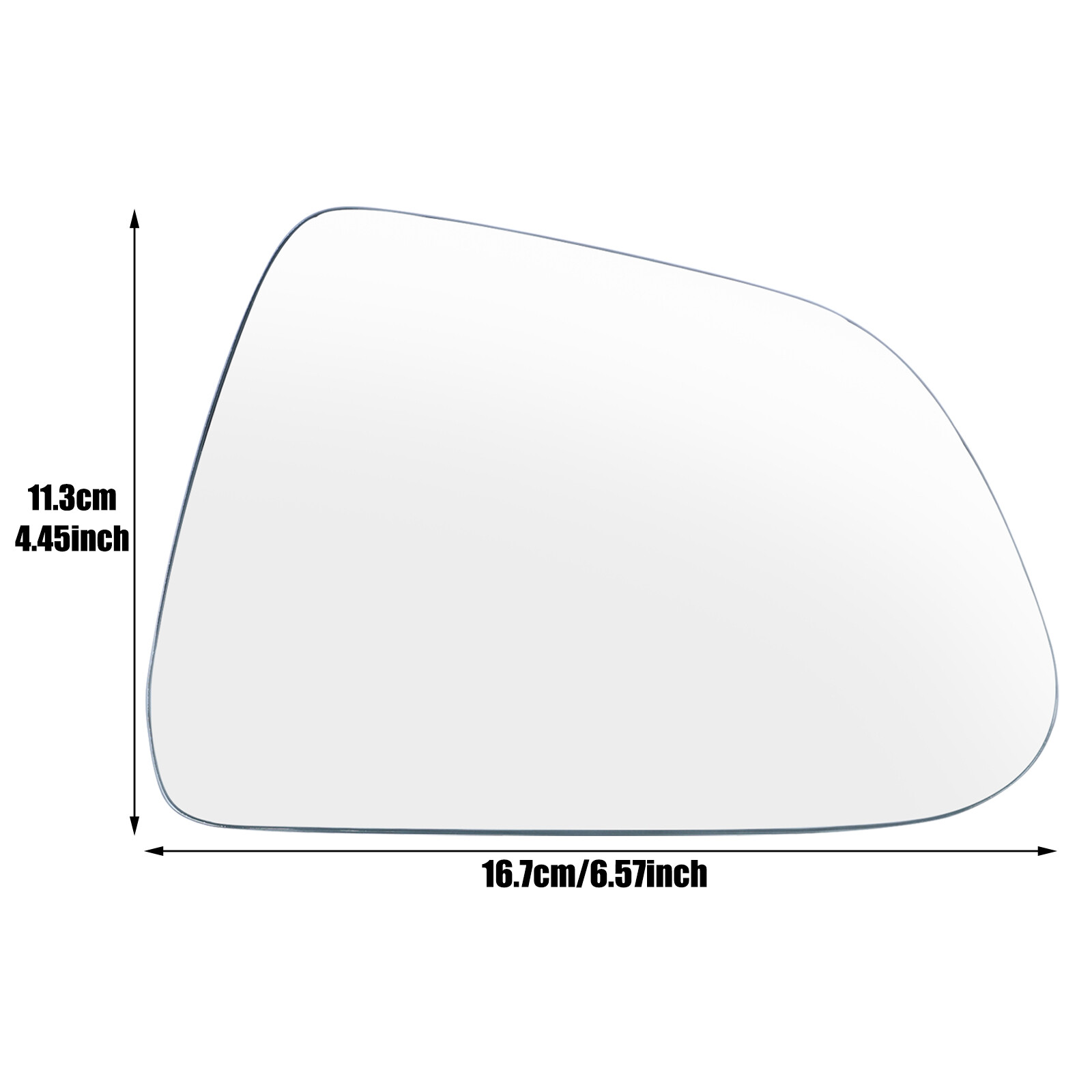 For Tesla Model 3  2017-2024 Right Side Heated White Mirror Glass Anti-Glare