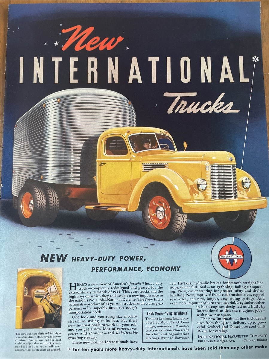 1941 international trucks print ad. World War ll era | eBay