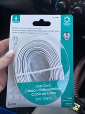 BRAND NEW  GE 76119 White Power Gear Modular Jack Phone Line Cord 25 ft.SEALED