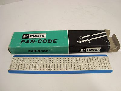 Panduit ID-7729 Pan-Code ID marker label 6, 7, 8, 9, & 10 (25 Sheets)