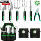 Garden Tool Set, 10 Pieces Heavy Duty Gardening Tools Kit with Plant Grow Bags a
