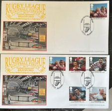Bradford Football Firsts Rugby League  ‘Large’ Dawn First Day Cover Set Of 2