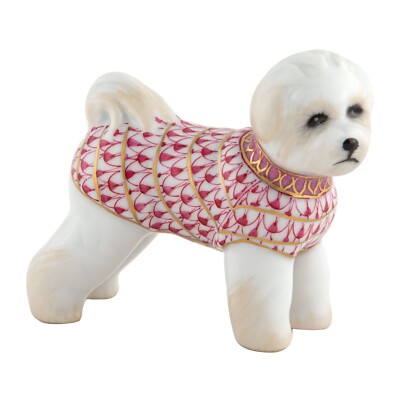 HEREND,  BICHON FRISE,  PINK FISHNET #VHP-16316, BRAND NEW,  MINT & BOX!