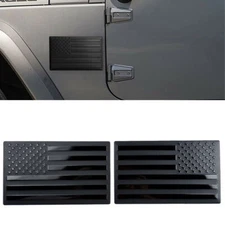 2x New Car Truck Metal USA Flag Sticker American Decal Body Emblem Accessories
