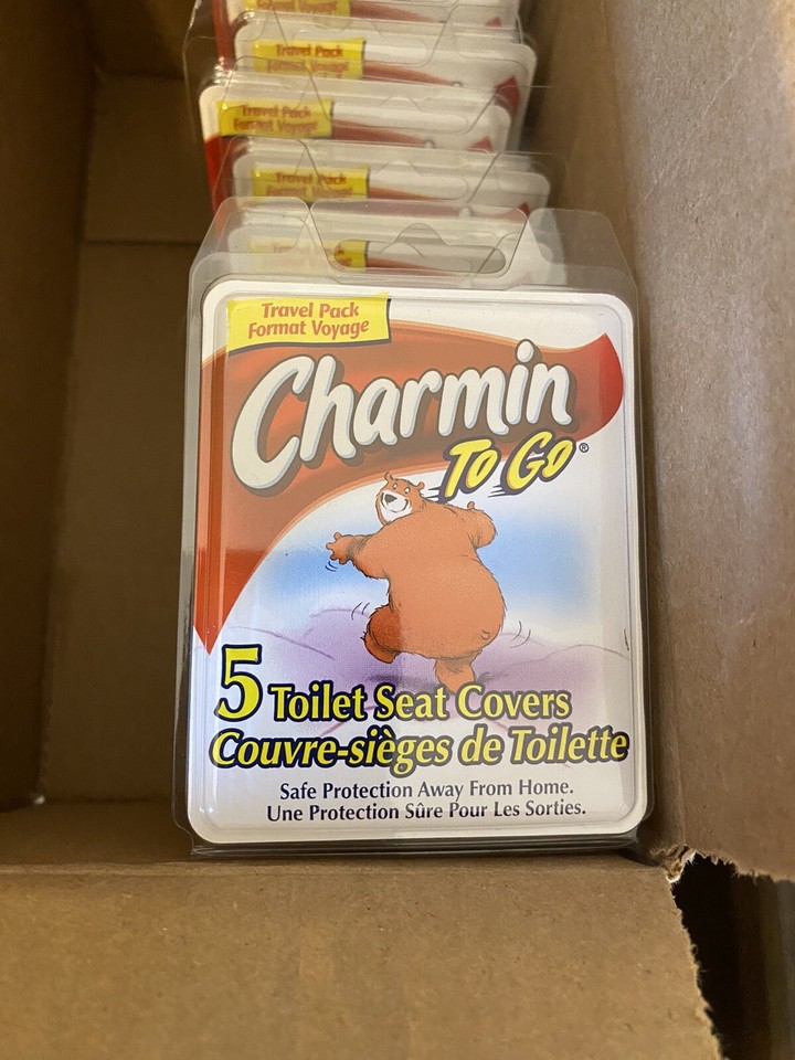 Lot Of 12 Charmin To Go Toilet Seat Covers X Pack 5 Camping Hiking