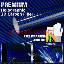 Holographic Carbon Fiber Blue Laser Chrome Car Vinyl Wrap Sheet Decal Sticker Holographic Carbon Fiber Blue Laser Chrome Car Vinyl Wrap Sheet Decal Sticker
