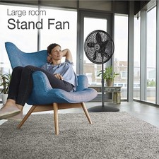 Ventilador Lasko 1827 18" Pedestal Ajustable 3 Velocidades Elegancia y Rendimiento Negro NUEVO