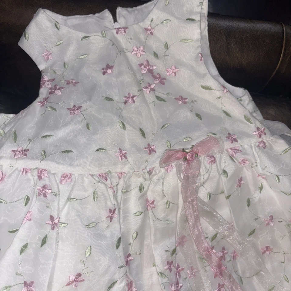 Bonnie Jean Vestido de Baile Niña Flor Vestido de Tul Sin Mangas Bordado 6 Foto 2 de 4