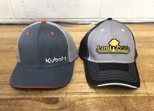 KUBOTA TRACTOR AND LAND PRIDE IMPLEMENT TRUCKER BASEBALL HAT PAIR OF 2 HATS