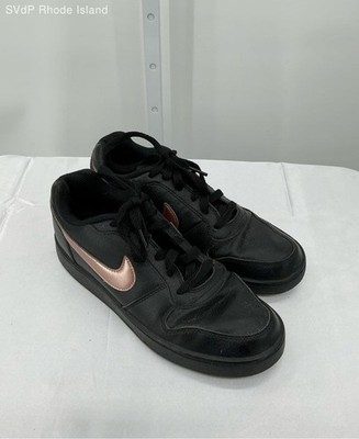 Nike Ebernon Low Cut Casual Athletic Black Athletic Shoe Women 8