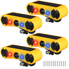 Qualirey Solar Outdoor Motion Sensor Alarm 2 X 129Db Loud Noise Maker 13 Sound