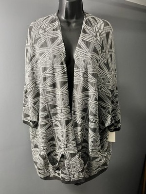 New Nordstrom Rack Lightweight Cardigan Sweater Open Front Grey Womens OX / 1X