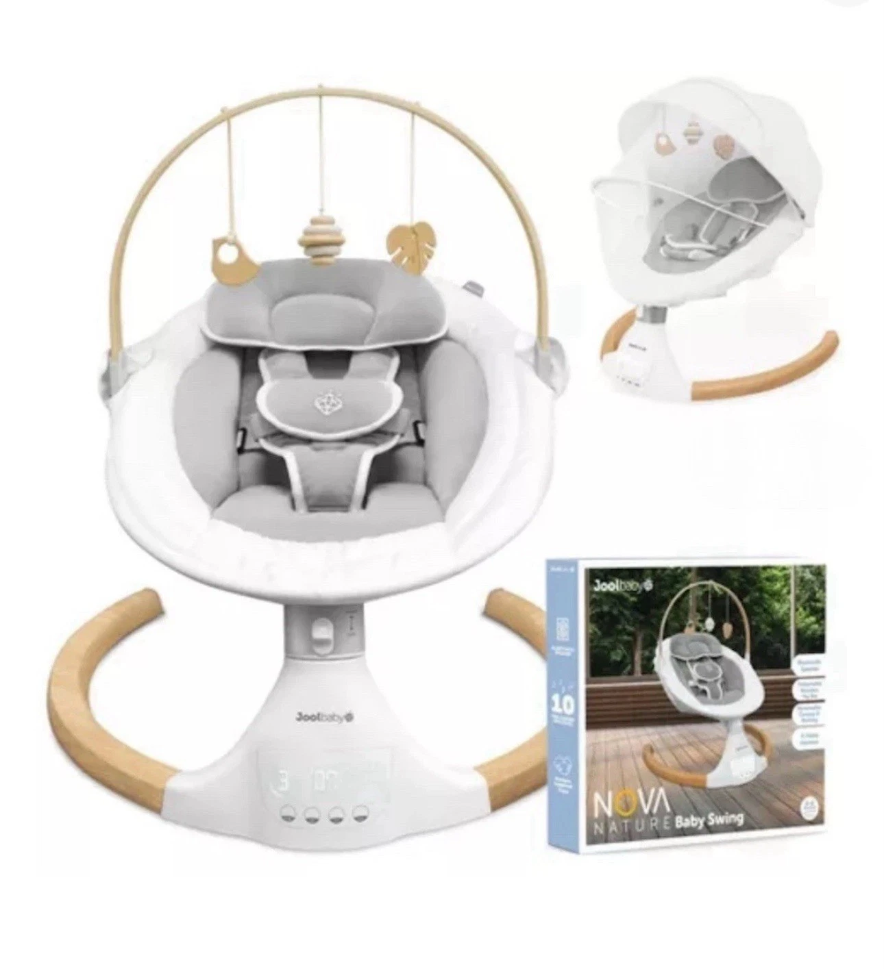 Jool Baby Nova Nature Baby Swing Motorize - Natural Wood Toys Gray
Opens in a new window or tab