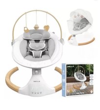Jool Baby Nova Nature Baby Swing Motorize - Natural Wood Toys Gray