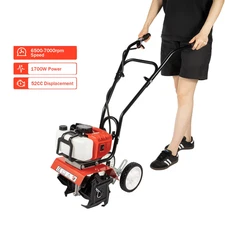 Garden Tiller ​Cordless 2-Stroke Air-Cooled Cultivator Rotary for Trenching Loos