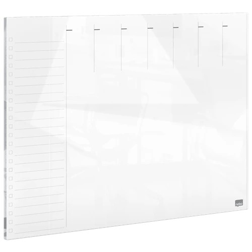 Nobo Glass Weekly Planner Whiteboard 430x560mm 1915602