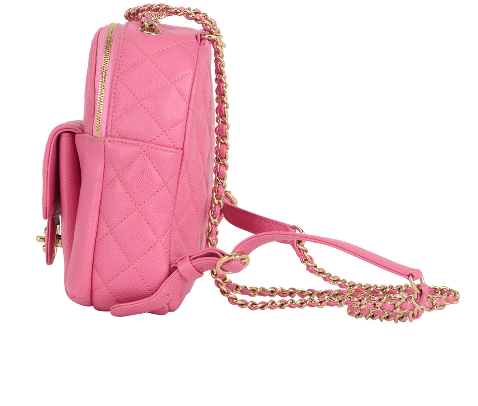 Chanel Small CC Day Backpack Backpack Caviar Leather Pink image 4