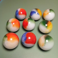 9 Akro Agate Patch Shooter Size Marbles