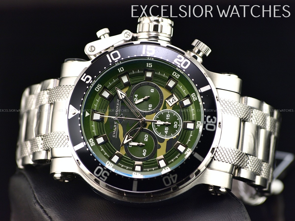 Chase Durer by Invicta Men's 52mm Green Camo Coalition Chrono