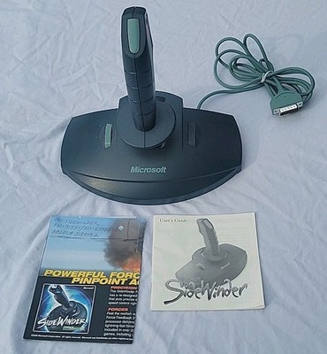 Microsoft Sidewinder 91551 Flight Simulator Joystick Vintage with User Guide