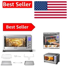 Luxurious Stainless Steel Convection Oven with 6 Accessories & Easy Controls