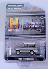 2024 Greenlight 1967 Metallic Silver Ford Bronco Counting Cars Hollywood Toy New